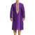 True purple art silk straight embroidery kurta for men's