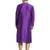 True purple art silk straight embroidery kurta for men's