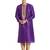 True purple art silk straight embroidery kurta for men's