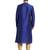 Blue art silk straight embroidery kurta for men's
