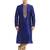 Blue art silk straight embroidery kurta for men's