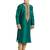 Green art silk straight embroidery kurta for men's