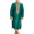Green art silk straight embroidery kurta for men's