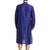 Blue art silk straight stitched kurta for men's