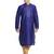 Blue art silk straight stitched kurta for men's