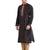 Black art silk straight stitched kurta for men's
