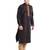 Black art silk straight stitched kurta for men's