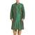 Green art silk straight stitched kurta for men's