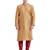 Chiku art silk straight stitched kurta for men's