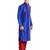 Blue art silk straight stitched kurta for men's