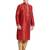 Maroon art silk straight stitched kurta for men's