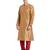 Chiku art silk straight stitched kurta for men's