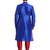 Blue art silk straight stitched kurta for men's