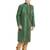 Green art silk straight stitched kurta for men's