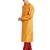 Yellow art silk straight stitched kurta for men's