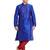 Blue art silk straight stitched kurta for men's