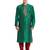 Green art silk straight stitched kurta for men's
