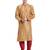 Chiku art silk straight stitched kurta for men's