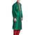 Green art silk straight stitched kurta for men's
