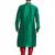 Green art silk straight stitched kurta for men's