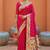 Pink  faux banarasi silk saree with paithani rich weaved pallu and blouse