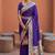Violet  faux banarasi silk saree with paithani rich weaved pallu and blouse