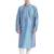 Slate blue art silk straight embroidery kurta for men's