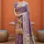 Lavender faux banarasi silk saree with paithani rich weaved pallu and blouse
