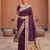 Wine  faux banarasi silk saree with paithani rich weaved pallu and blouse