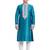 Rama green art silk straight embroidery kurta for men's