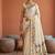 Off white faux banarasi silk saree with paithani rich weaved pallu and blouse