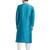 Rama green art silk straight embroidery kurta for men's
