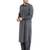 Dark grey coton straight plain pathani for men's