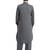 Dark grey coton straight plain pathani for men's