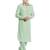 Sea green coton straight plain pathani for men's