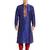 Purple art silk straight stitched kurta for men's