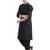 Black coton straight plain pathani for men's