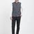 Grey cotton straight plain nehru jacket for men's