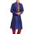 Purple art silk straight stitched kurta for men's