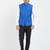 Sky blue cotton straight plain nehru jacket for men's