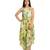 Green leaves digital printed western dress
