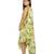 Green leaves digital printed western dress