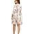 Flower digital printed gathered tunic dress