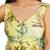 Green leaves digital printed western dress