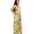 Green leaves digital printed western dress