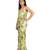 Green leaves digital printed western dress