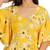 Yellow printed full circle long dress