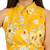 Yellow printed sleeveless dress