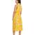 Yellow printed sleeveless dress