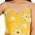 Yellow printed a-line short dress